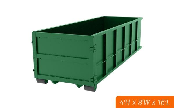 our fifteen yard dumpsters can typically hold up to 4 tons of weight